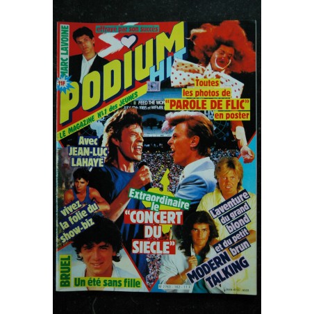 PODIUM HIT 162 août 1985 JL LAHAYE BRUEL LAVOINE Modern Talking Jagger Bowie PODIUM HIT 162 août 1985 JL LAHAYE BRUEL LAVOINE Modern Talking Jagger Bowie