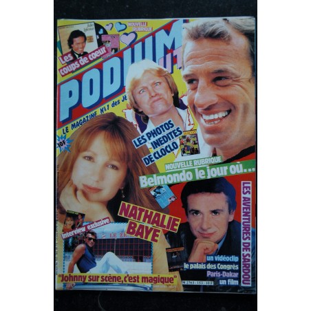 PODIUM HIT 153  novembre 1984  Claude FRANCOIS BELMONDO  Nathalie BAYE  JOHNNY  SARDOU