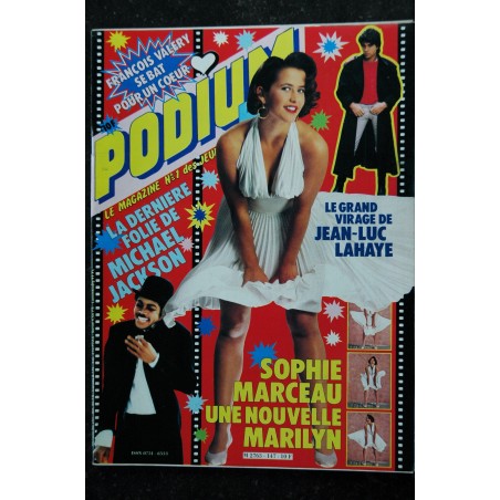 PODIUM n°147  Sophie Marceau cover - Michael Jackson JL Lahaye - Posters voir détail - 1984 05