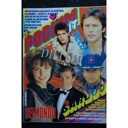 PODIUM n°149  LIO  Delon Dillon Sardou Belmondo Sophie Marceau - Posters voir détail - 1984 07