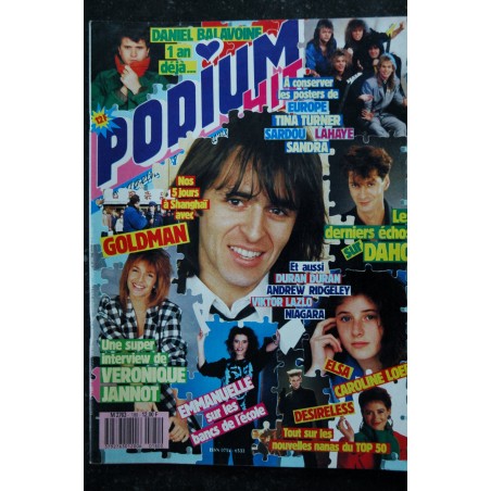 PODIUM HIT 178  décembre 1986 Emmanuelle BEART A - HA GOLDMAN DELON Charlotte & SERGE LAHAYE