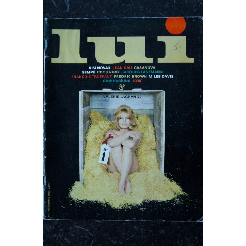 LUI 001 N° 1 1963 RARE COLLECTOR VALERIE LAGRANGE MILES DAVIS TRUFFAUT KIM NOVAK SCOTCH SUR LA COUVERTURE