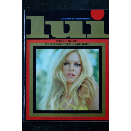 LUI 060 1969 JANVIER COVER BRIGITTE BARDOT HITCHCOCK PIN-UP ASLAN 1969