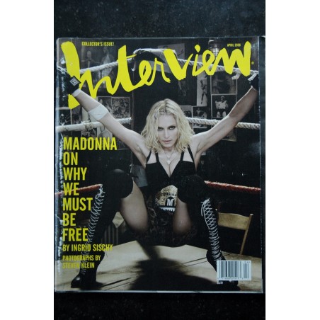 INTERVIEW 2008 04 COVER MADONNA STEVEN KLEIN BROOKE SHIELDS LAURA RAMSEY QUINCY JONES