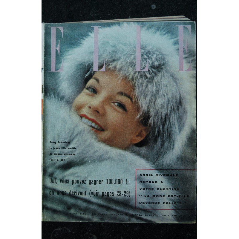 ELLE   686  16 février 1959  Annie Girardot 4 p. - Collections PAP Printemps 59 - Picasso Velasquez - 92 pages FASHION VINTAGE