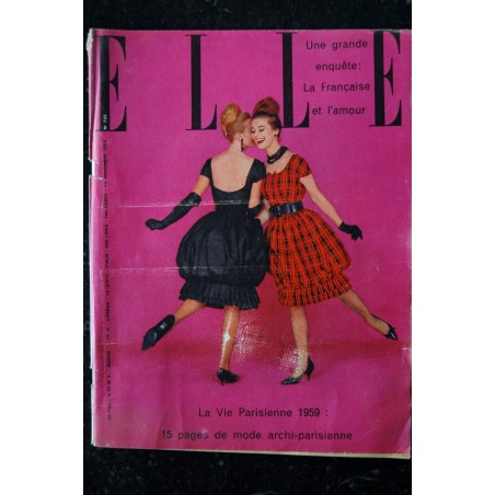 ELLE 688 2 MARS 1959 SPECIAL COLLECTIONS GRANDS COUTURIERS