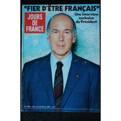 JOURS DE FRANCE  1362  7 au 13 fév. 1981   Valéry Giscard d'Estaing - Chantal Goya - Jean Rochefort Anny Duperrey