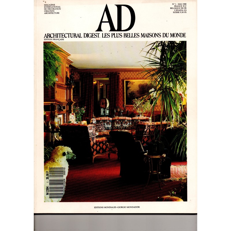 AD 1988 05 - Architectural Digest. Les plus belles maisons du monde