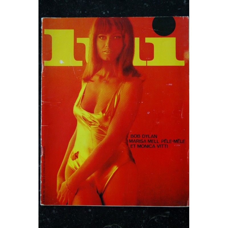 LUI 028 AVRIL 1966 COVER MARISA MELL + POSTER MAURICE BIRAUD MG BOB DYLAN MONICA VITTI VINTAGE EROTIC ASLAN