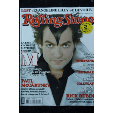ROLLING STONE 034 NOVEMBRE 2005 COVER M MATTHIEU CHEDID PAUL MCCARTNEY BENABAR COLDPLAY RUBIN RICK