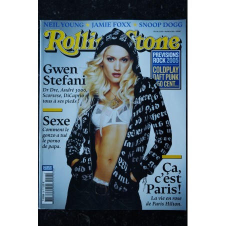 ROLLING STONE 026 FEVRIER 2005 COVER GWEN STEFANI NEIL YOUNG JAMIE FOXX SNOOP DOGGJ