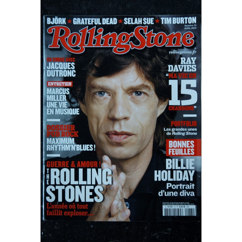 ROLLING STONE 75 JUIN 2015 COVER CLAPTON THE ROLLING STONES KURT COBAIN JOAN JETT