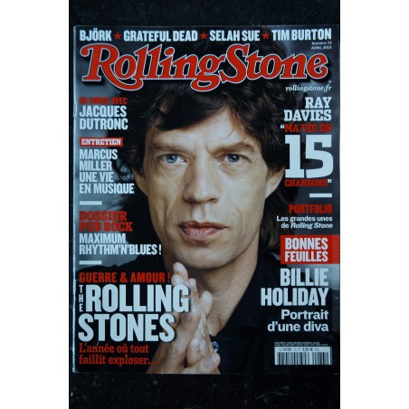 ROLLING STONE 75 JUIN 2015 COVER CLAPTON THE ROLLING STONES KURT COBAIN JOAN JETT