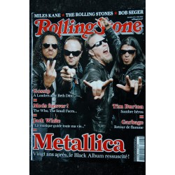 ROLLING STONE 43 MAI 2012 COVER METALLICA GOSSIP JACK WHITE TIM BURTON GARBAGE THE ROLLING STONES