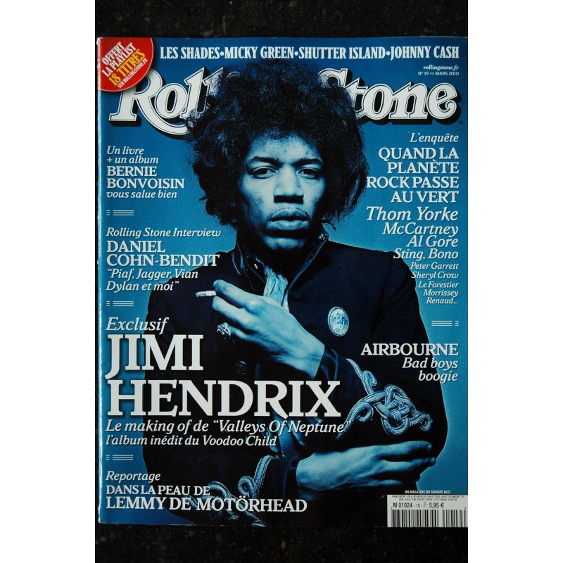 ROLLING STONE 22 JUIN 2010 COVER JIM MORRISON JACK JOHNSON GOSSIP MUSE