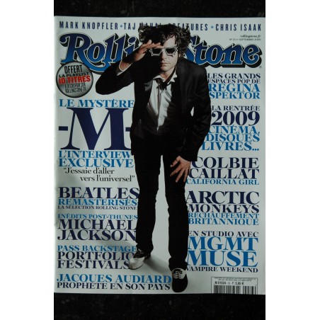 ROLLING STONE 14 OCTOBRE 2009 COVER OASIS MUSE PEARL JAM