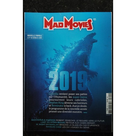 Ciné Fantastique MAD MOVIES  n°326 FEVRIER 2019 SIMETIERRE STEPHEN KING ROMAN LE PLUS TERRIFIANT SUR GRAND ECRAN