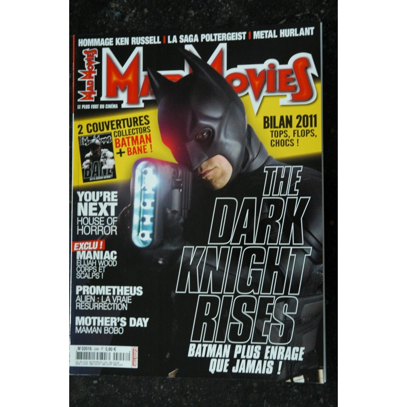 Ciné Fantastique MAD MOVIES  n°248 JANVIER 2012 THE DARK KNIGHT RISES ALIEN HOMMAGE KEN RUSSEL SAGA POLTERGIEST METAL HURLANT