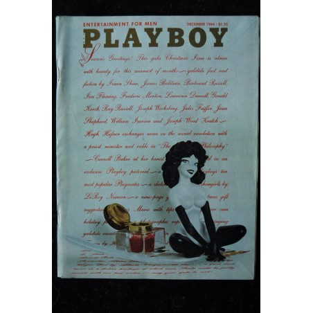 PLAYBOY US 1964 12 DECEMBER INTERVIEW IAN FLEMING CAROLL BAKER NUDE & NUE PLAYMATE JO COLLINS