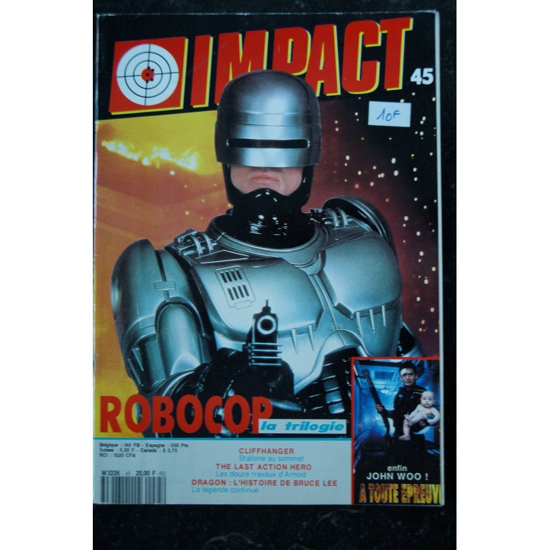 MAD MOVIES IMPACT 45 JUIN 1993 ROBOCOP CLIFFHANGER SYLVESTER STALLONE The Last action Hero DRAGON Bruce LEE