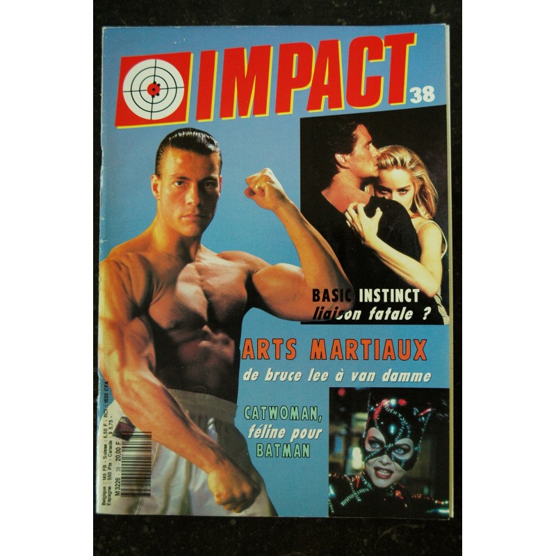 MAD MOVIES IMPACT 38 AVRIL 1992 JEAN-CLAUDE VAN DAMME BASIC INSTINCT SHARON STONE BRUCE LEE CATWOMAN BATMAN STALLONE