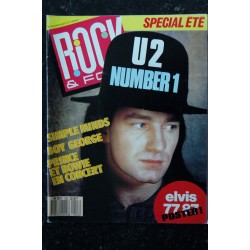 ROCK & FOLK 243 1987 SIMPLE MINDS BOY GEORGE PRINCE DAVID BOWIE U2 POSTER ELVIS 77 87