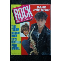 ROCK & FOLK 230  MAI 1986 COVER ETIENNE DAHO + POSTER Tina turner DEPECHE MODE  Elvis Costello  Peter Gabriel  Les Pogues