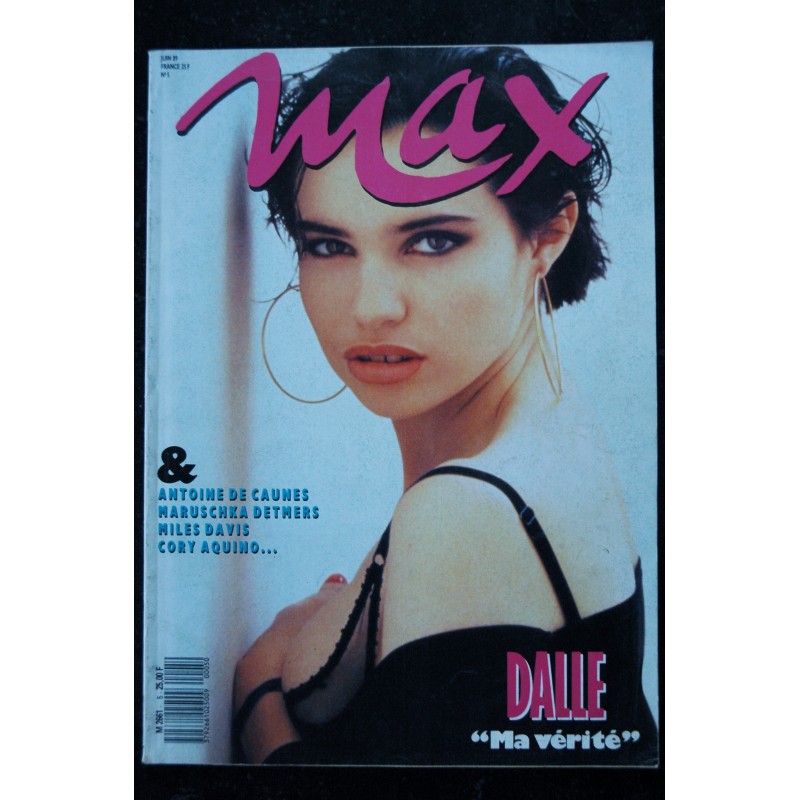 MAX 005 JUIN 1989 COVER BEATRICE DALLE + POSTER CLEMENTINE CELARIE MARUSCHKA DETMERS MILES DAVIS JEAN-LOUIS MURAT