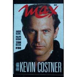 MAX 024 MARS 1991 COVER KEVIN COSTNER + POSTER ANDIE MACDOWELL LIO PHILIPPE GILDAS TOM SELLECK JEROME CHARYN GRETA SCACCHI