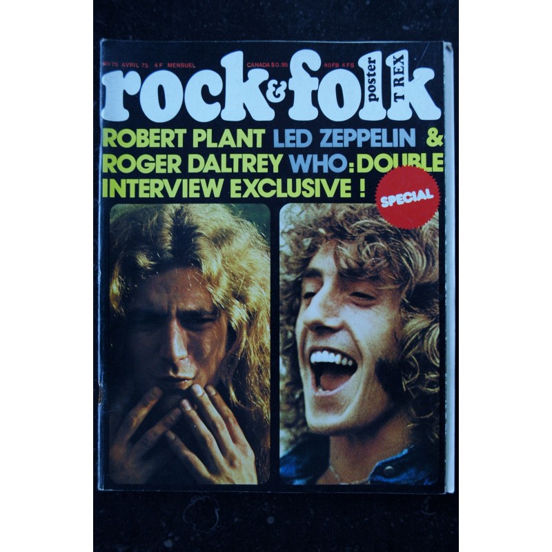 ROCK & FOLK 074 n° 74 MARS 1973 COVER NEIL YOUNG INTERVIEWS TEN YEARS AMON DUUL CLAPTON GENESIS COMIX 4