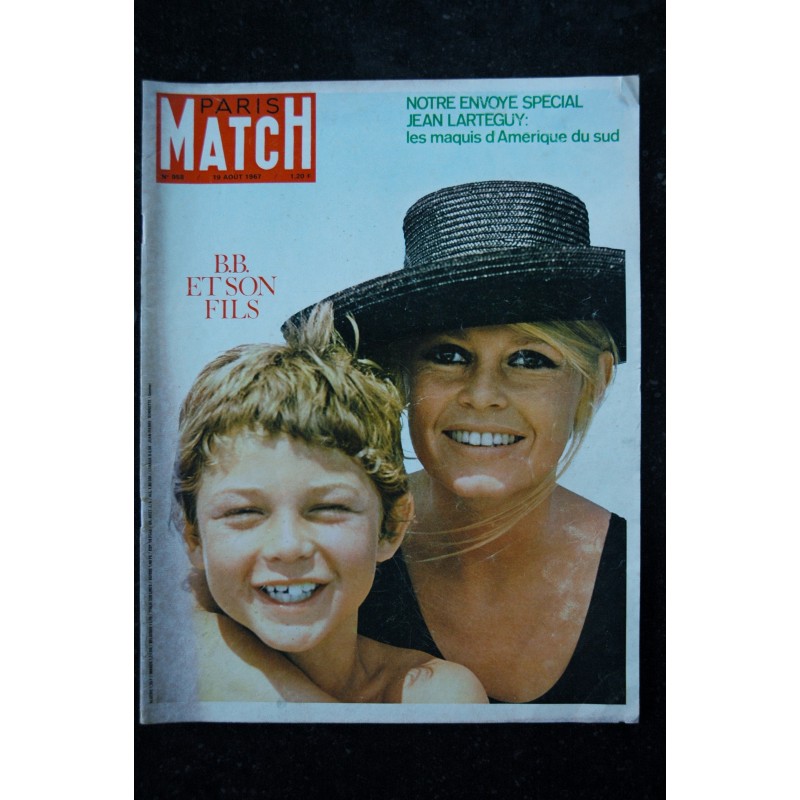 PARIS MATCH N°  901 16 JUILLET 1966 LA NOUVELLE BRIGITTE BARDOT JOHNNY HALLYDAY