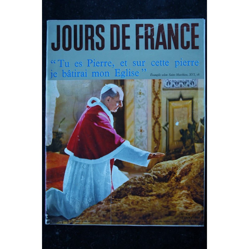 JOURS DE FRANCE   478  11 janv. 1964  Dany SAVAL Cover + 5 p. - Sheila - Sylvie & Johnny -Audrey Hepburn  - 84 p.