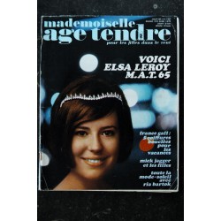 mademoiselle age tendre n°   9  1965 07 France Gall Mick Jagger Ria Bartok Françoise Hardy Sylvie Vartan Adamo