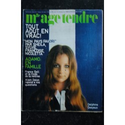 mademoiselle age tendre n°  46b 1968 08/09 Cover Delphine Desyeux Sheila Sylvie Françoise Nicoletta France Gall Alain delon