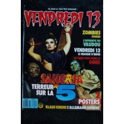 VENDREDI 13  n°  1  SANGRIA Terreur sur la 5  ZOMBIES Vaudou + 2 POSTERS