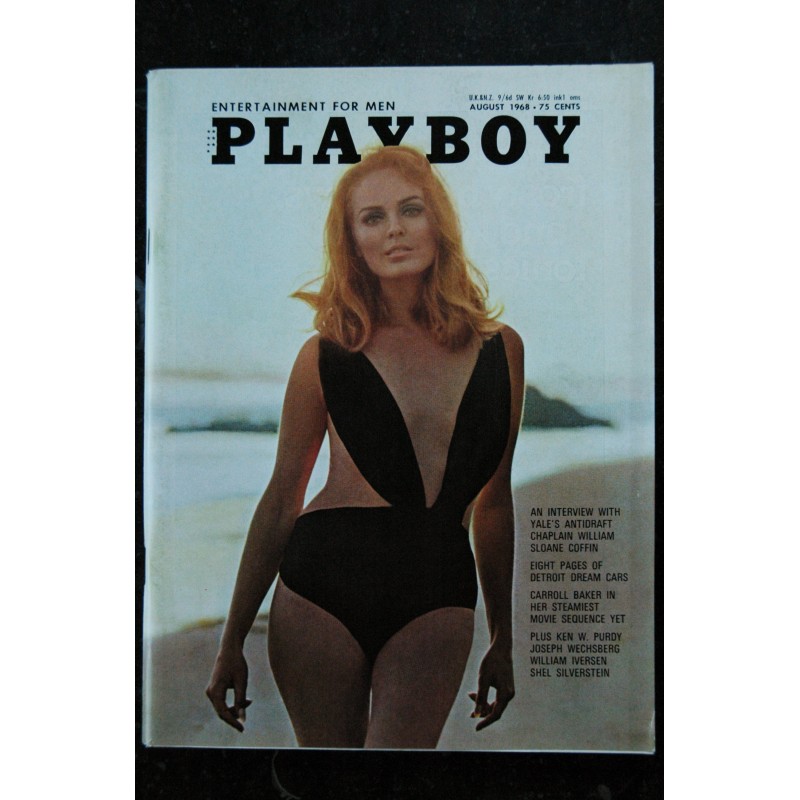PLAYBOY US 1968 08 AUGUST  INTERVIEW WILLIAM SLOANE COFFIN GALE OLSON CARROLL BAKER  Ken W. Purdy William Iversen  PIN UP VARGAS