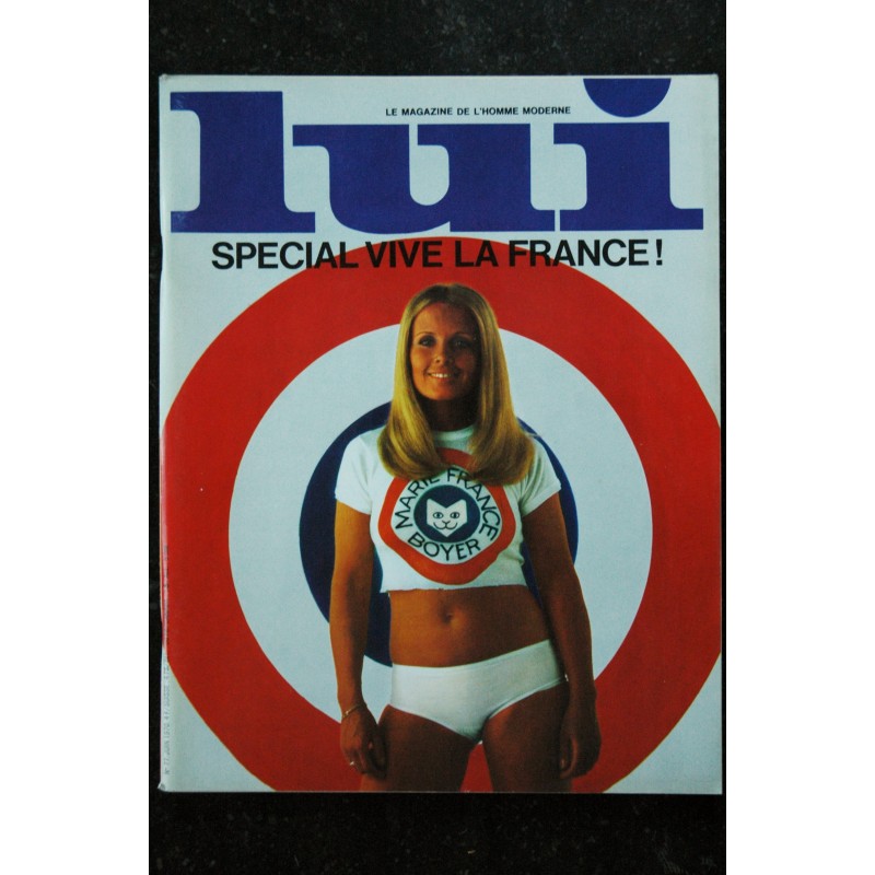 LUI 077 JUIN 1970 COVER MARIE FRANCE BOYER NUDE INTERVIEW ROGER PEYREFITTE CLAUDE LELOUCHE CHARME PIN-UP ASLAN