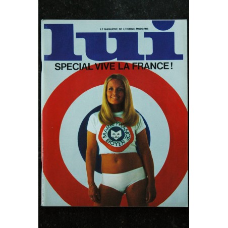 LUI 077 JUIN 1970 COVER MARIE FRANCE BOYER NUDE INTERVIEW ROGER PEYREFITTE CLAUDE LELOUCHE CHARME PIN-UP ASLAN
