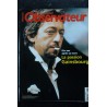 LE NOUVEL OBSERVATEUR 1893 2001 02 SERGE GAINSBOURG Cover + 5 p. - Moustaki - Aggripine