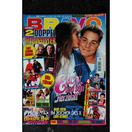 BRAVO German 1996 n° 31 - 25 juli ELOY und sen Herzblatt Incomplet - Posters voir liste BRAVO German 1996 n° 31 - 25 juli ELOY und sen Herzblatt Incomplet - Posters voir liste