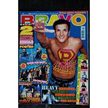 BRAVO German 1996 n° 43 - 17 oct. Peter Andre Spice Girls - INCOMPLET - Posters voir liste BRAVO German 1996 n° 43 - 17 oct. Peter Andre Spice Girls - INCOMPLET - Posters voir liste