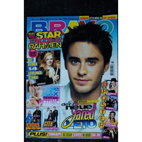 BRAVO German 1997 n° 3 - 9 janv. Jared Leto - Love & sex BSB - INCOMPLET - Posters voir liste BRAVO German 1997 n° 3 - 9 janv. Jared Leto - Love & sex BSB - INCOMPLET - Posters voir liste