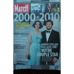 PARIS MATCH N° 3162   25 déc. 2009  Marion Cotillard Guillaume Canet - 2000 2010 10 années qui ont changé le monde