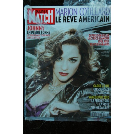 PARIS MATCH N° 3170   18 fév. 2010  Marion Cotillard le rêve américain - Hohnny en pleine forme