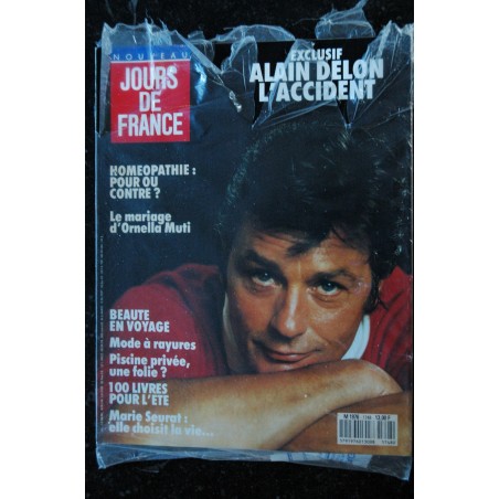JOURS DE FRANCE 1748 2 juillet 1988  Alain DELON l'accident - Ornella MUTI