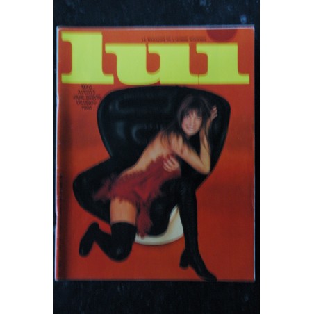 LUI 061 N° 61 1969 FEVRIER COVER JANE BIRKIN & SERGE GAINSBOURG 6 PAGES MODE PORSCHE PIN-UP ASLAN 1969
