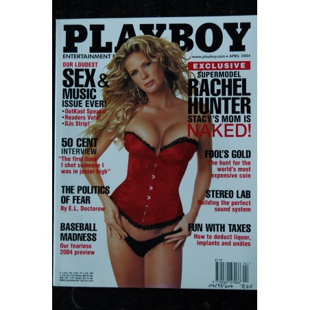 PLAYBOY US 2004 04 Interview 50 CENT - Rachel HUNTER nude - Krista Kelly - Baseball Madness