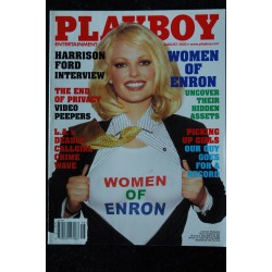 PLAYBOY US 2002 08  Women of ENRON - Interview Harrison Ford - Christina Santiago