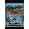 LE FIGARO magazine * 2003 12 13 - 2003 les images de l'année - Palmares stations ski - 212 pages