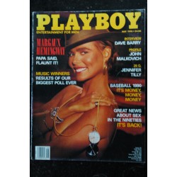 PLAYBOY US 1990 05 COVER MARGAUX HEMINGWAY JOHN MALKOVICH Tina Bockrath INTERVIEW Dave Barry